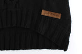 Black knitted wool sweater - Avaz Shop