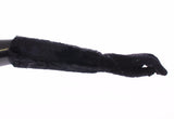 Black Lace Wool Lambskin Fur Elbow Gloves - Avaz Shop