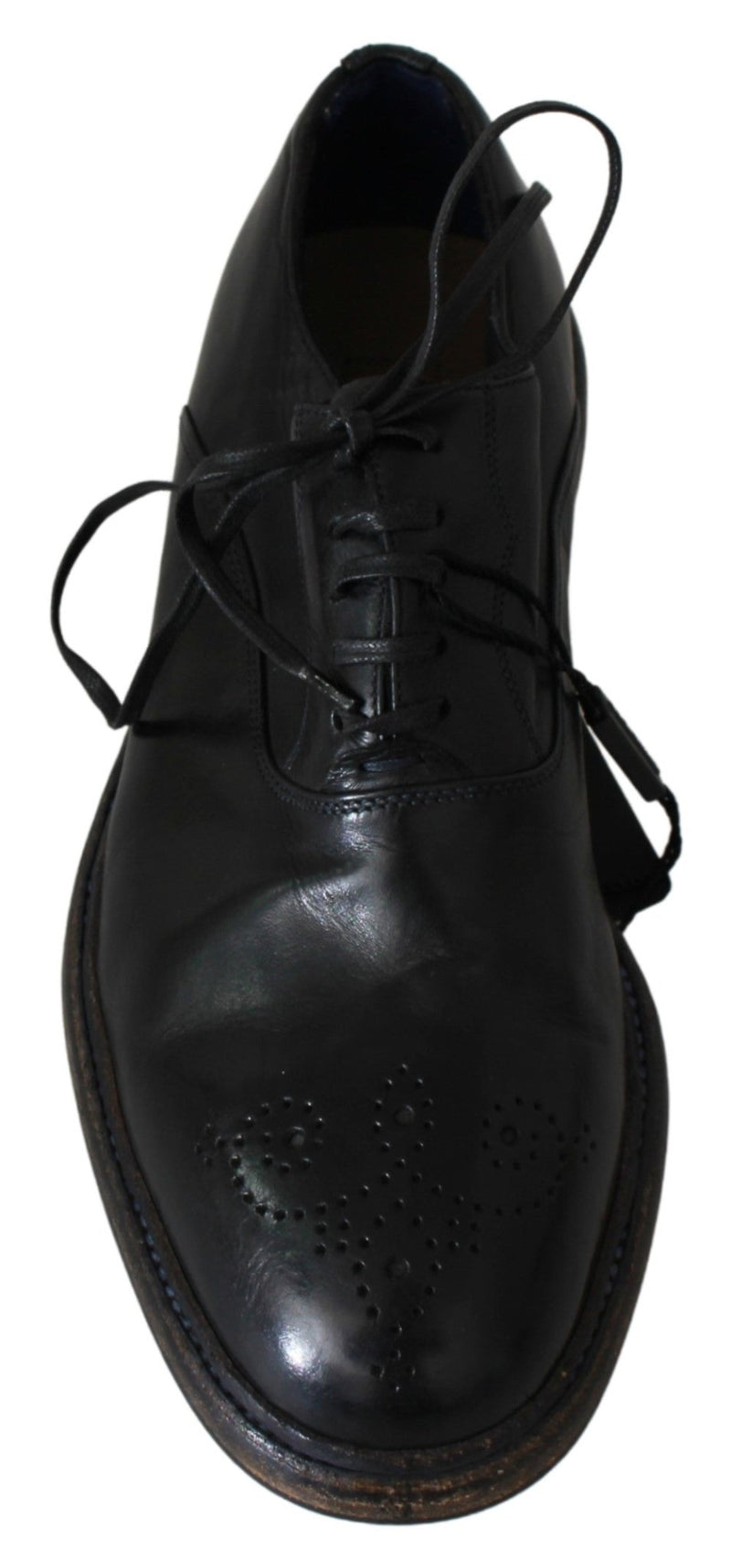 Black Leather Derby Dress Formal Shoes - Avaz Shop