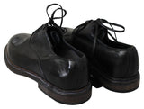 Black Leather Derby Dress Formal Shoes - Avaz Shop