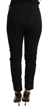 Black Low Waist Skinny Slim Trouser Cotton Jeans - Avaz Shop