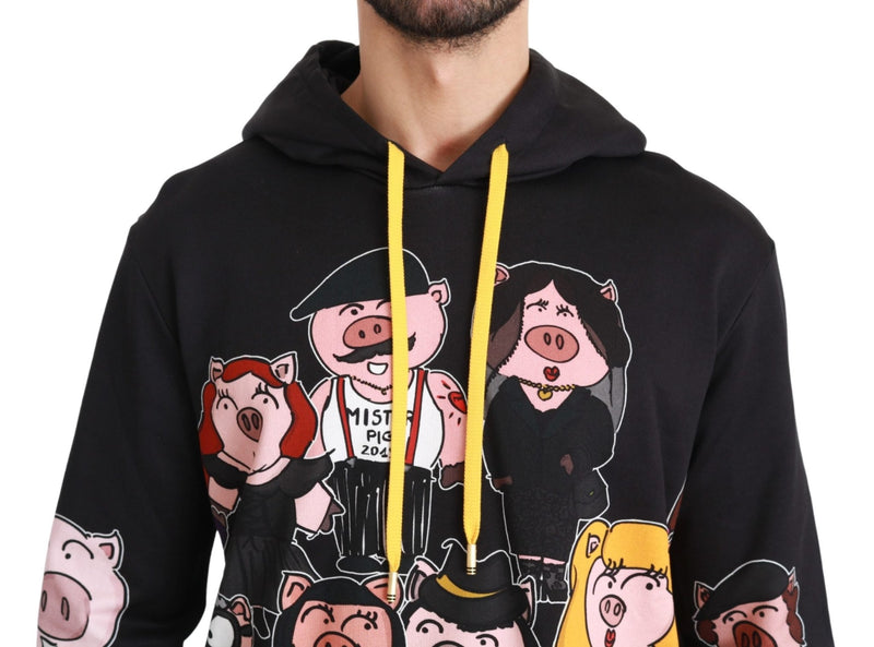 Black Pig of the Year Hooded Sweater - Avaz Shop