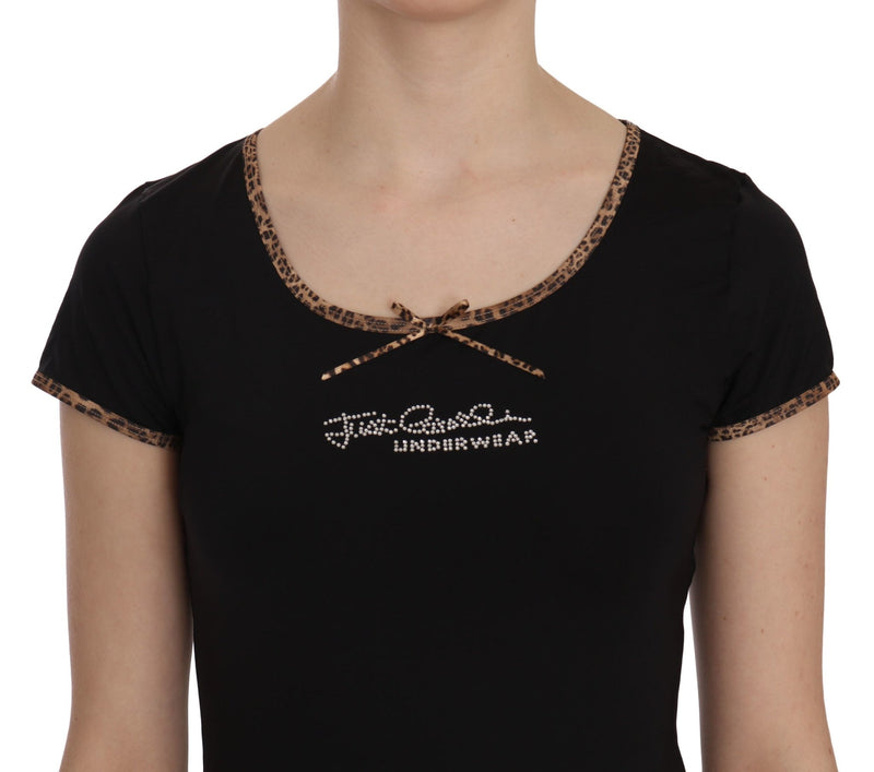 Black Short Sleeve Top UNDERWEAR T-shirt - Avaz Shop