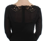 Black Silk Stretch Sheath Dress - Avaz Shop