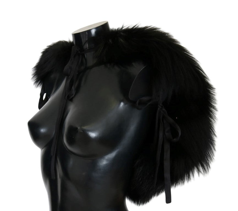 Black Silver Fox Fur Scarf - Avaz Shop