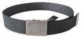 Black Silver Metal Brushed Buckle Waist Belt - Avaz Shop