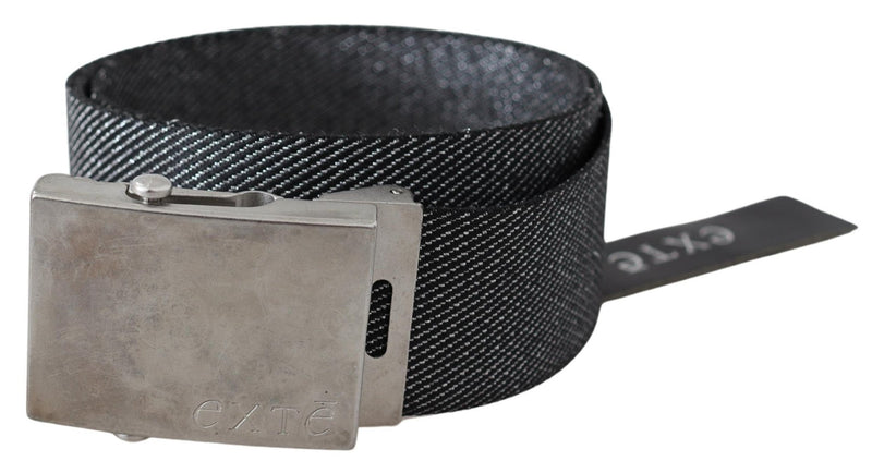 Black Silver Metal Brushed Buckle Waist Belt - Avaz Shop