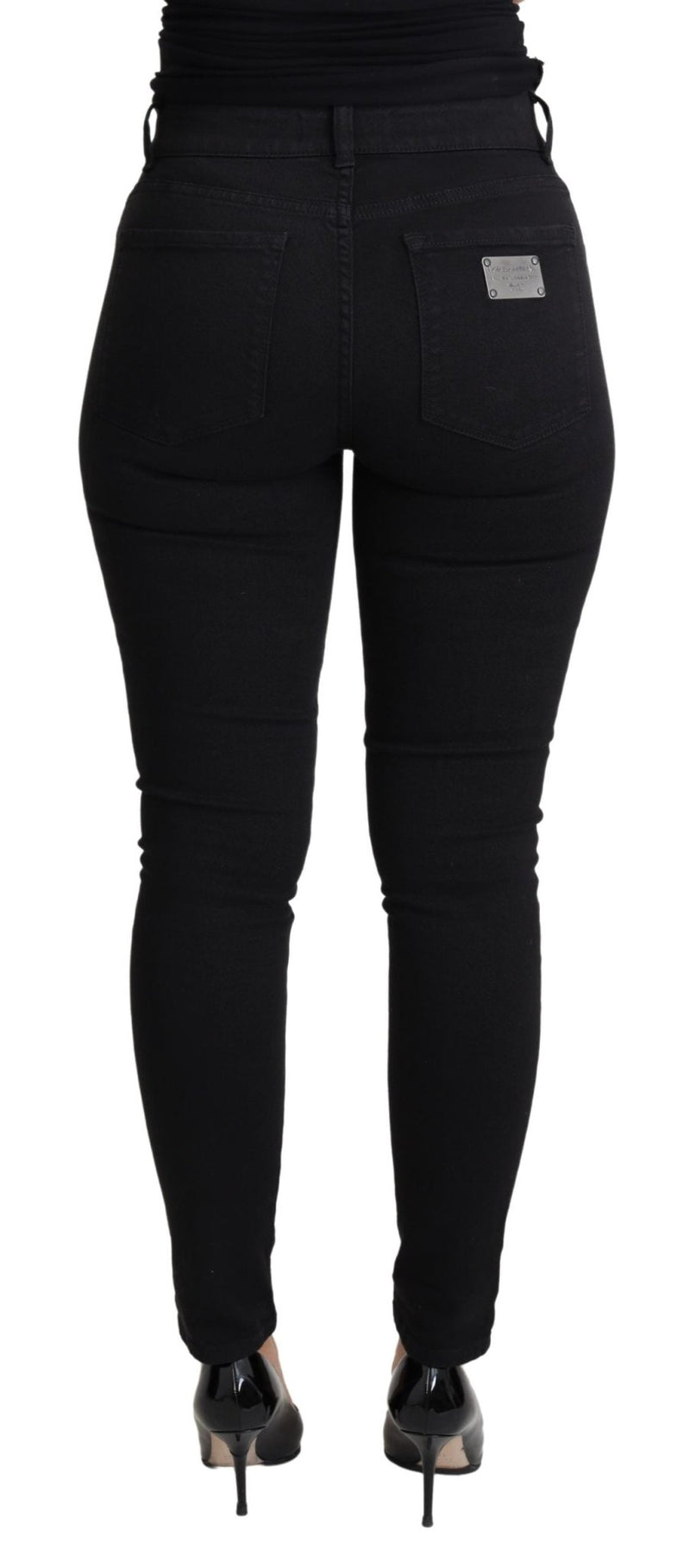 Black Skinny Denim Trouser Cotton Stretch Jeans - Avaz Shop