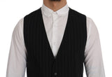 Black STAFF Cotton Striped Vest - Avaz Shop