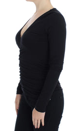 Black Stretch Longsleeve Sweater - Avaz Shop