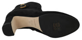 Black Suede Mid Calf Boots Zipper Shoes - Avaz Shop