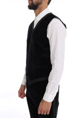 Black Velvet Slim Double Breasted Suit - Avaz Shop