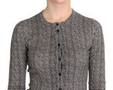 Black White Wool Top Cardigan Sweater - Avaz Shop