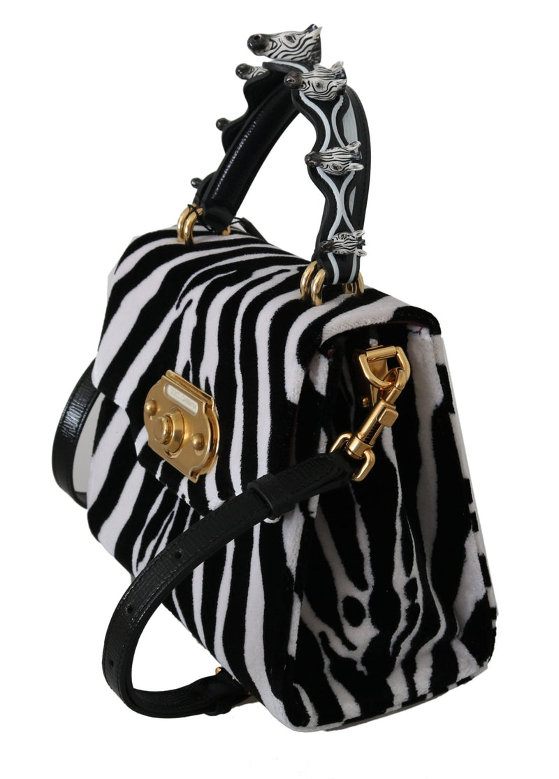 Black White Zebra Crossbody WELCOME Purse Bag - Avaz Shop