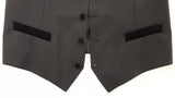 Black Wool Formal Dress Vest Gilet Jacket - Avaz Shop