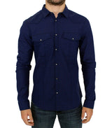 Blue checkered cotton shirt - Avaz Shop