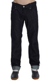 Blue Cotton Regular Straight Fit Jeans - Avaz Shop
