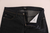 Blue Cotton Stretch Slim Fit Jeans - Avaz Shop