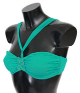 Blue Green Nylon Bikini Tops Swimsuit Beachwear - Avaz Shop