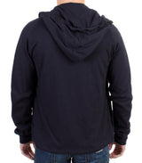Blue hooded cotton sweater - Avaz Shop