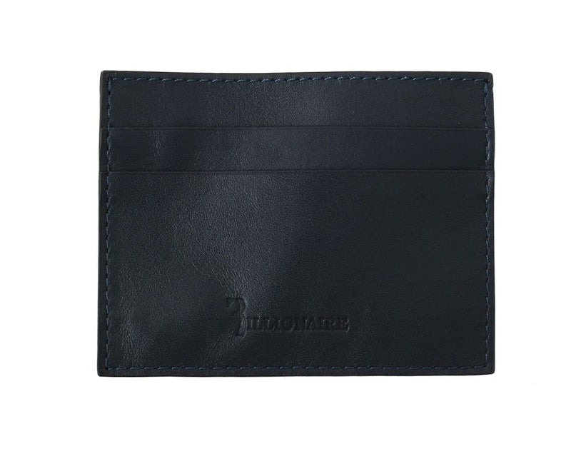 Blue Leather Cardholder Wallet - Avaz Shop