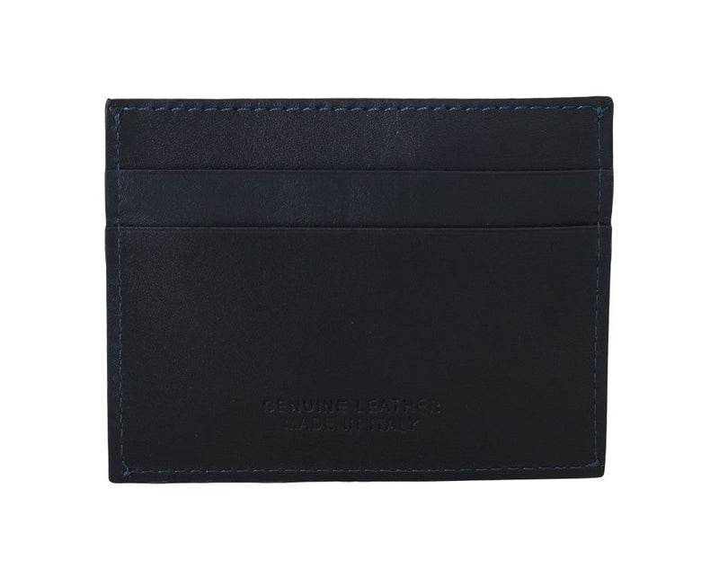 Blue Leather Cardholder Wallet - Avaz Shop