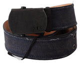 Blue Leather Ratchet Buckle Belt - Avaz Shop