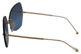 Blue Mirror Gold Gradient Women Sunglasses - Avaz Shop