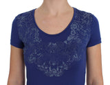 Blue Modal Stretch T-shirt - Avaz Shop