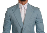Blue Slim Fit Coat Jacket MARTINI Blazer - Avaz Shop
