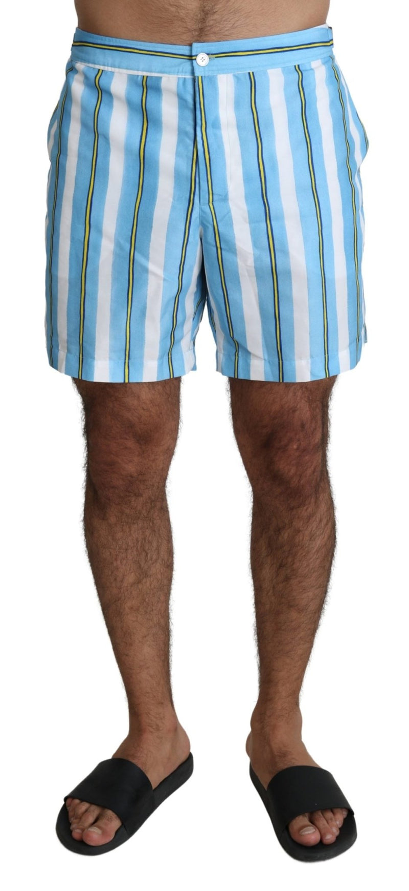 Blue Striped Beachwear Men Swimshorts - Avaz Shop