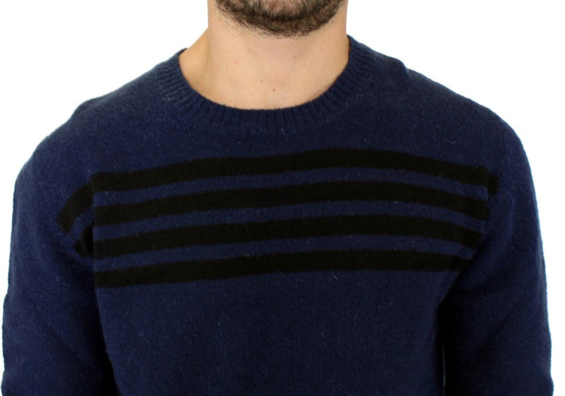 Blue striped sweater pullover - Avaz Shop