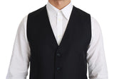 Blue Waistcoat Formal Stretch Wool Vest - Avaz Shop