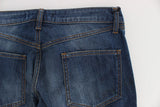 Blue Wash Cotton Stretch Boot Cut Jeans - Avaz Shop