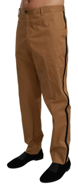 Brown Chinos Trousers Cotton Stretch Pants - Avaz Shop