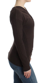 Brown knitted wool sweater - Avaz Shop