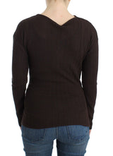 Brown knitted wool sweater - Avaz Shop