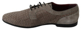 Brown Leather Suede Derby Formal Shoes - Avaz Shop