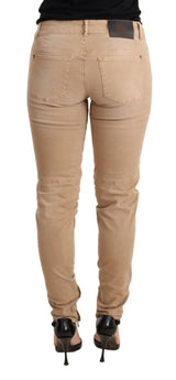 Brown Low Waist Skinny Denim Trouser Cotton Jeans - Avaz Shop