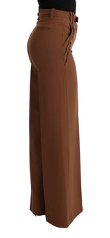 Brown Polyester Boot Cut Pants - Avaz Shop
