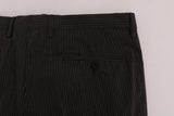 Brown Striped Cotton Pants - Avaz Shop