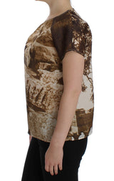 Brown Taormina silk blouse - Avaz Shop
