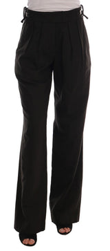 Brown Wool Flared Pants - Avaz Shop
