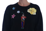 Fairy Tale Crystal Black Cashmere Sweater - Avaz Shop