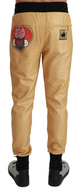 Gold Pig of the Year Trousers Pants - Avaz Shop