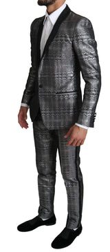 GOLD Silver Single Breasted 2 Piece Suit - Avaz Shop