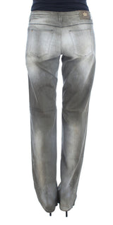 Gray Cotton Blend Loose Fit Boyfriend Jeans - Avaz Shop