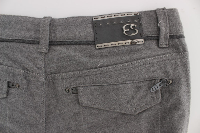 Gray Cotton Straight Fit Casual Pants - Avaz Shop