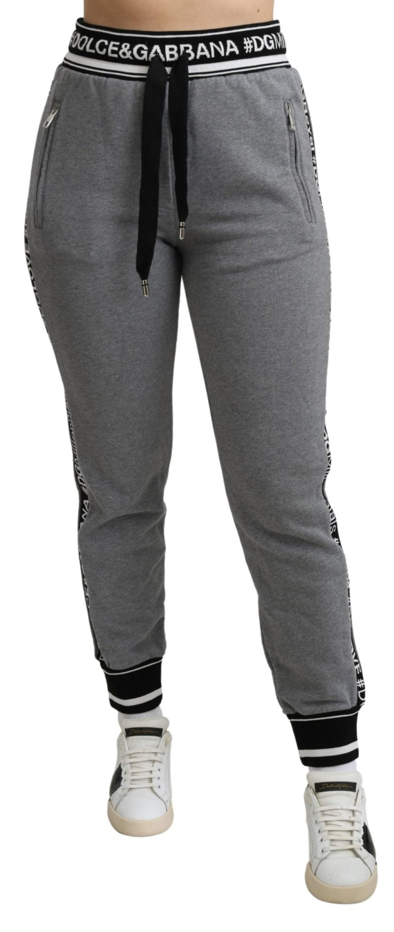 Gray #DGFamily Jogging Trouser Cotton Pants - Avaz Shop