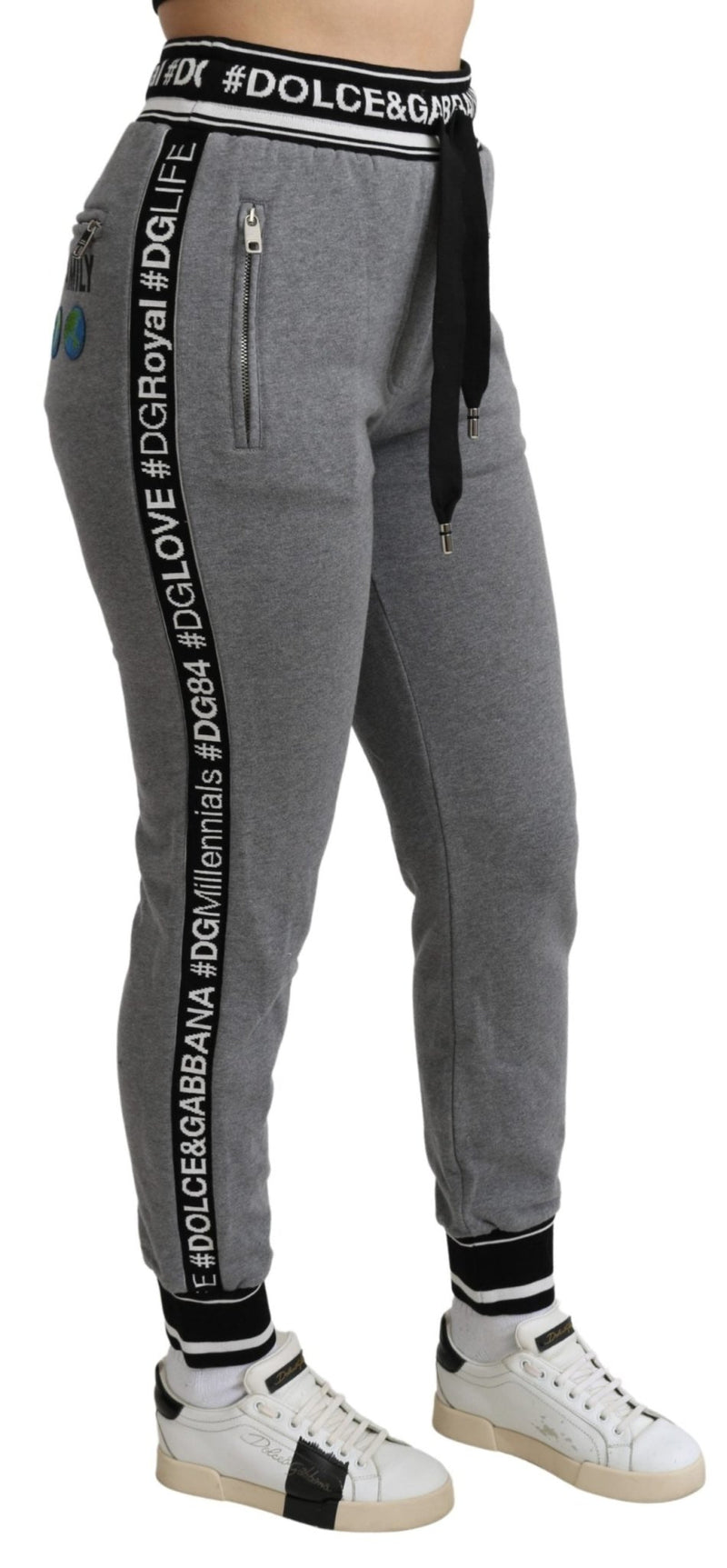 Gray #DGFamily Jogging Trouser Cotton Pants - Avaz Shop
